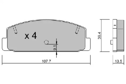 Комплект тормозных колодок (AISIN: BPMZ-2901)